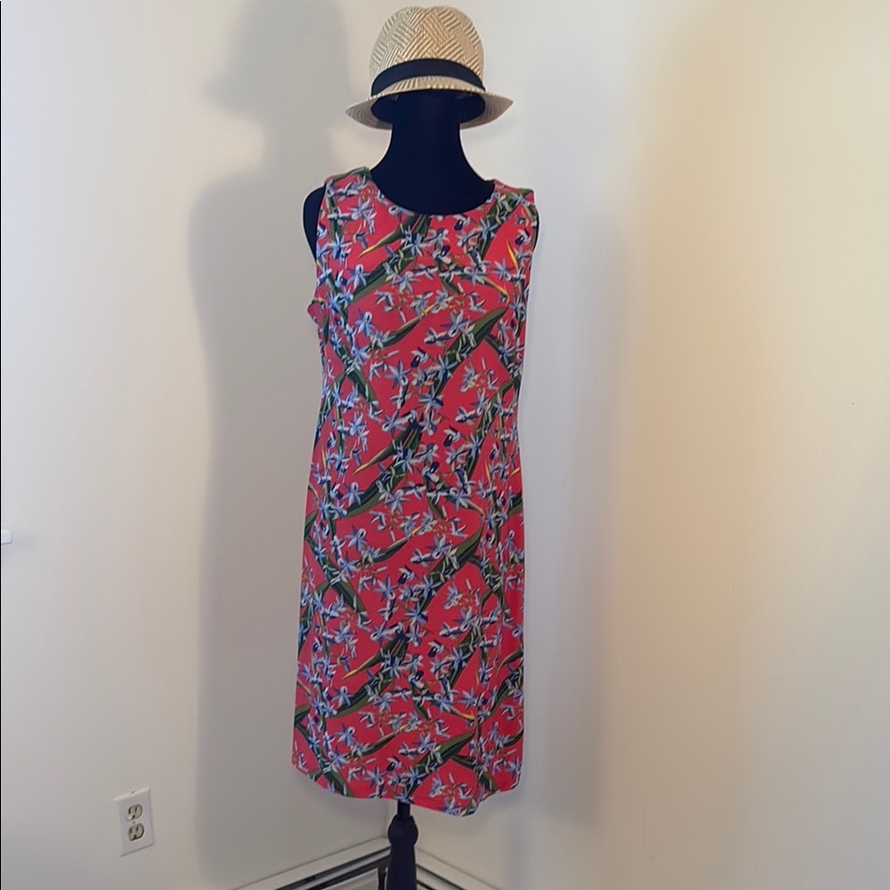 Tommy Hilfiger Red Green Sleeveless Sundress